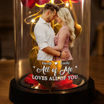 Custom Name Rose Couple Gifts - Personalized LED Flower Lamp