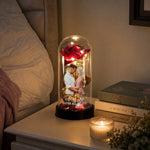 Custom Name Rose Couple Gifts - Personalized LED Flower Lamp