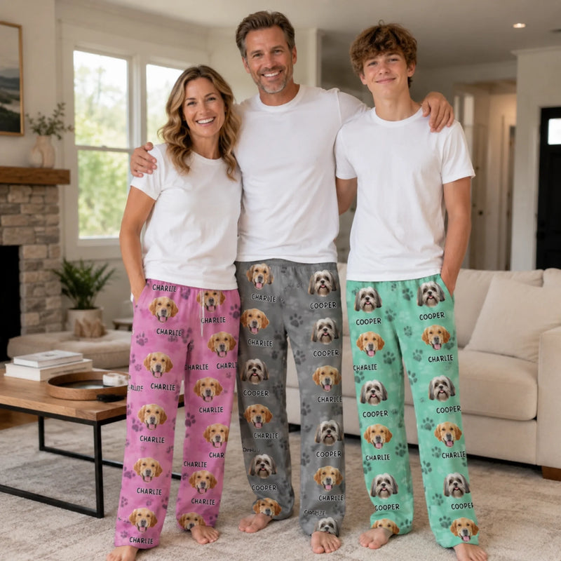 Custom Photo Pawsome Christmas Vibes! - Dog & Cat Personalized Custom Pajama Pants - Christmas Gift For Pet Owners, Pet Lovers