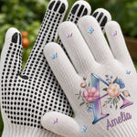 Custom Gardening Gloves - Personalized Birthday Garden Gifts For Gardeners - A Little Piece Of Paradise