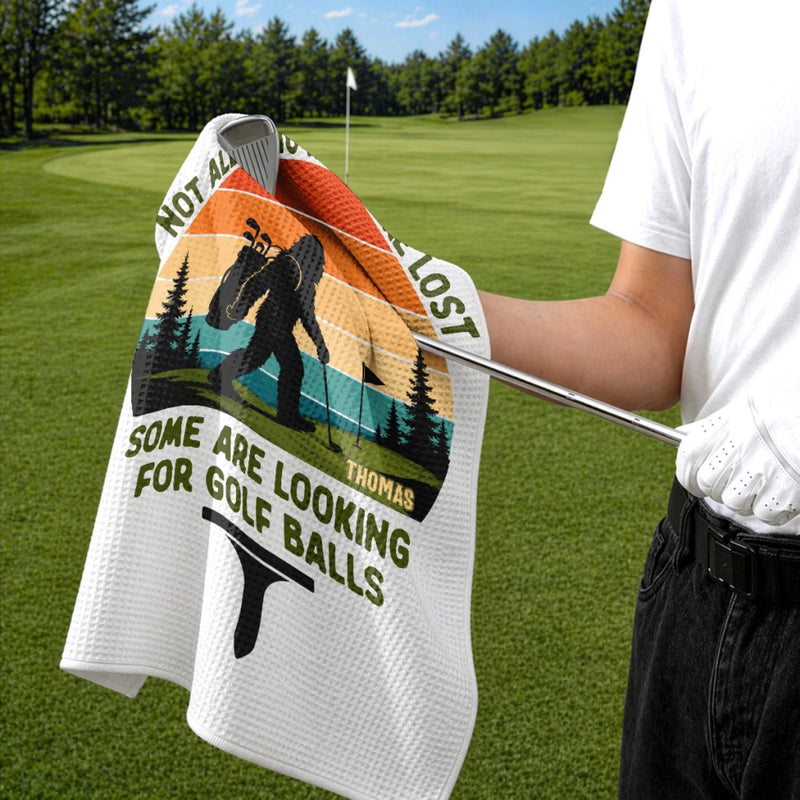 Custom Golf Towel - Personalized Birthday Gifts For Golf Lovers, Sports Fans, Sports Lovers - Swing Relax Repeat