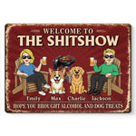 Custom Home Decor Metal Sign - Personalized  Anniversary Wedding Gifts For Husband And Wife, Dog Dad And Mom - Welcome To Our Beautiful Chaos