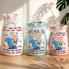 Custom Flower Vase With Ribbon - Personalized  Anniversary Wedding Gifts For Husband And Wife, Him And Her - Loving You All Over Again