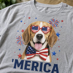Custom Photo T-shirt, Hoodie - Personalized America 250th Anniversary Gifts For Dog Cat Lovers, Dog Dad And Mom, Cat Owners, Pet Owners - Home Is Wherever My Pets Are