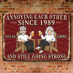 Custom Home Decor Metal Sign - Personalized Anniversary Wedding Gifts For Husband And Wife, Him And Her - Still Crazy In Love