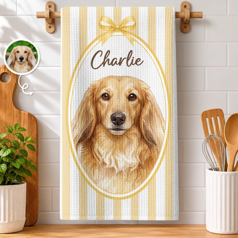 Custom Photo Kitchen Towel - Personalized Birthday Gifts For Dog Cat Lovers, Dog Dad And Mom, Cat Owners - The Cutest Kitchen Helper