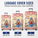 Custom Luggage Cover - Personalized Summer Vacation And Travel Gifts For Women, Besties, Sisters, BFF - Born To Explore