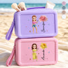 Custom Silicone Zipper Pouch - Personalized Summer Vacation And Travel Gifts For Women, Besties, Sisters, BFF - Beach Days Best Days