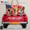 Custom America 250th Anniversary Wood Sign - Personalized Birthday Gifts For Dog Lovers, Dog Dad And Mom - Freedom Starts Here