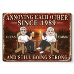 Custom Home Decor Metal Sign - Personalized Anniversary Wedding Gifts For Husband And Wife, Him And Her - Driving Each Other Crazy