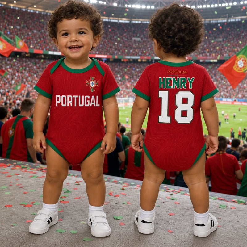Custom Argentina World Football Baby Jersey Bodysuit - Personalized Baby Shower, Gender Reveal Gifts For New Moms, New Dads, Football Lovers - Born To Be A Champion