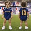 Custom France World Football Baby Jersey Bodysuit
 - Personalized Baby Shower, Gender Reveal Gifts For New Moms, New Dads, Football Lovers - The Cutest Little Striker