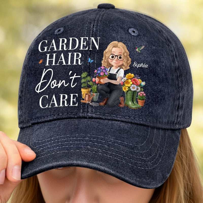 Custom Cap - Personalized Birthday Garden Gifts For Gardeners - Garden Hair, Don’t Care
