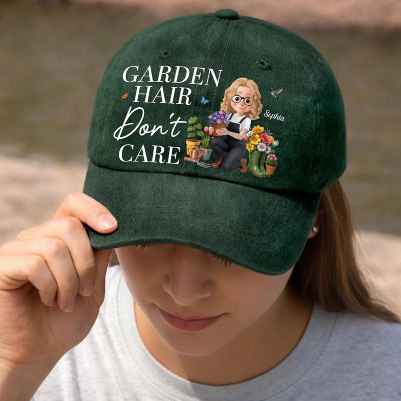 Custom Cap - Personalized Birthday Garden Gifts For Gardeners - Garden Hair, Don’t Care