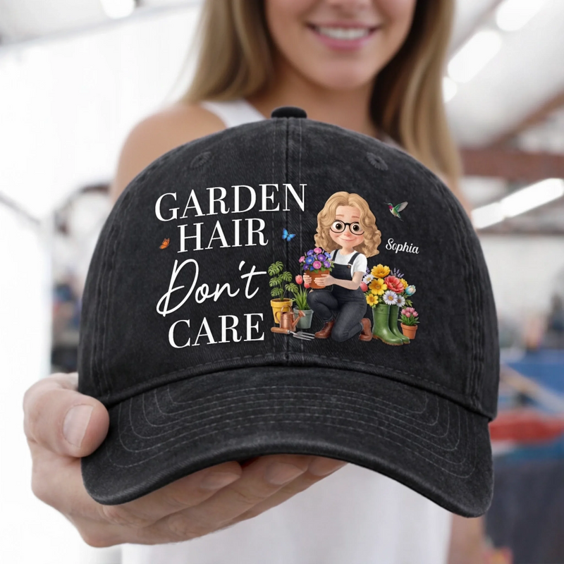 Custom Cap - Personalized Birthday Garden Gifts For Gardeners - Garden Hair, Don’t Care