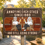 Custom Home Decor Metal Sign - Personalized  Anniversary Wedding Gifts For Husband And Wife, Him And Her - Stuck With You