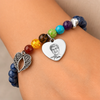 Custom Photo Rainbow Bridge Bracelet - Personalized Memorial Sympathy Gifts For Loss Of Mom, Dad - Forever In Our Hearts