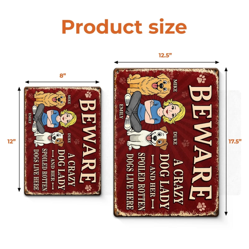 Custom Home Decor Metal Sign - Personalized  Birthday Gifts For Dog Lovers, Dog Dad And Mom - Welcome To Our Furry Madhouse
