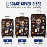 Love Is An Endless Journey - Travel Personalized Custom Luggage Cover - Summer Vacation Gift, Gift For Adventure Travel Lovers