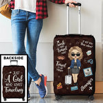 Love Is An Endless Journey - Travel Personalized Custom Luggage Cover - Summer Vacation Gift, Gift For Adventure Travel Lovers