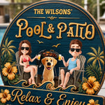 Custom Wood Sign - Personalized Summer Vacation And Travel Gifts For Couple, Dog Lovers - Hot Grill, Cool Furry Nights