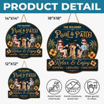 Custom Wood Sign - Personalized Summer Vacation And Travel Gifts For Couple, Dog Lovers - Hot Grill, Cool Furry Nights