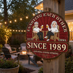 Custom Wood Sign - Personalized Anniversary Wedding Gifts For Husband And Wife, Him And Her - Laughter, Wrinkles And True Love