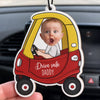 Custom Photo Get Home Safe, We Love You - Family Personalized Custom Car Air Freshener - Gift For Dad, Grandpa