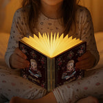 Custom Foldable LED Magic Book Lamp - Personalized Bookish Gifts For Book Lovers, Bookworms, Readers - So Many Books, So Little Time