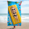 Custom Beach Towel - Personalized Summer Vacation And Travel Gifts For Women, Besties, Sisters, BFF - Beach Mode On