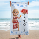 Custom Beach Towel - Personalized Summer Vacation And Travel Gifts For Women, Besties, Sisters, BFF - Beach Queens