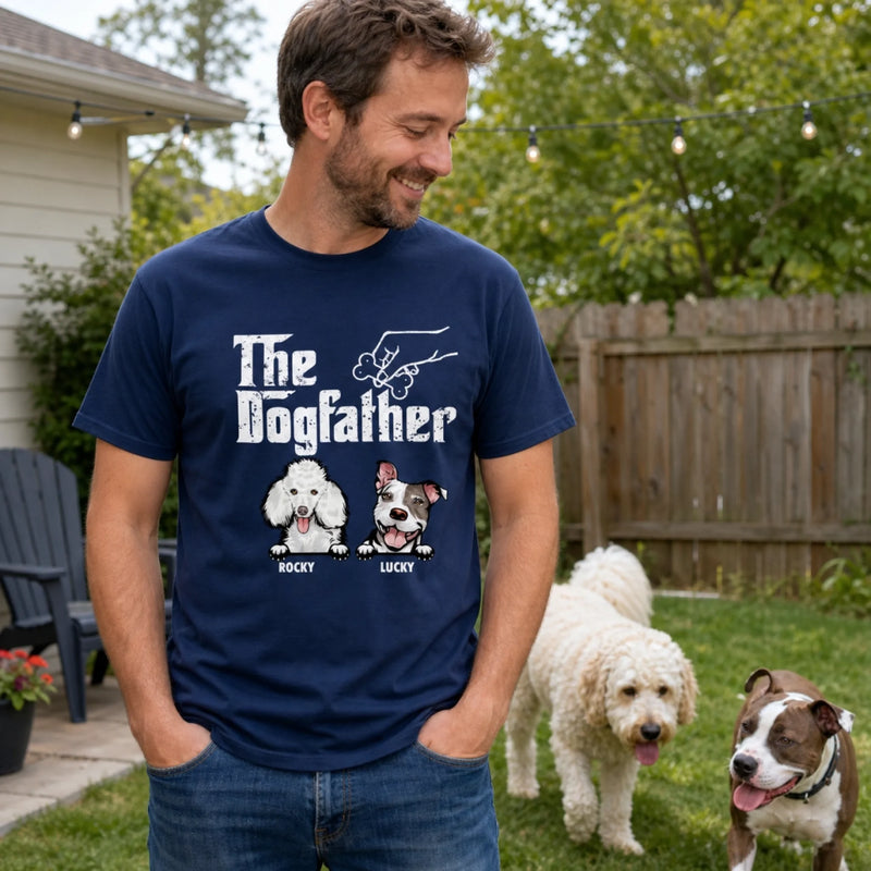 The Best Dogfather - Dog Personalized Custom Unisex T-shirt, Hoodie, Sweatshirt - Father's Day, Gift For Pet Owners, Pet Lovers