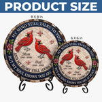 Custom Round Shaped Stone With Stand - Personalized Memorial Sympathy Gifts For Loss Of Mom, Dad - Forever In Loving Memory