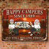 Custom Home Decor Metal Sign - Personalized Anniversary Wedding Camping Gifts For Campers, Husband And Wife, Him And Her - Lost In The Woods Together