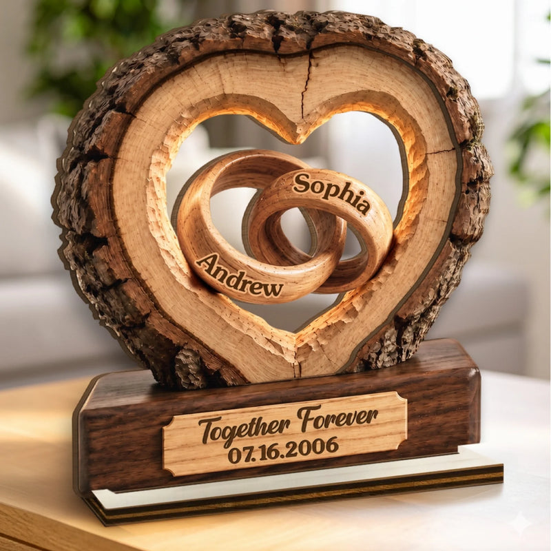 Custom 2-Layered Wooden Plaque - Personalized Anniversary Wedding Gifts For Husband And Wife, Him And Her - Better Together