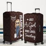 Custom Luggage Cover - Personalized Summer Vacation And Travel Gifts For - Gifts For Mom, Dad, Brother, Sister, Kids - The Sky Is Calling