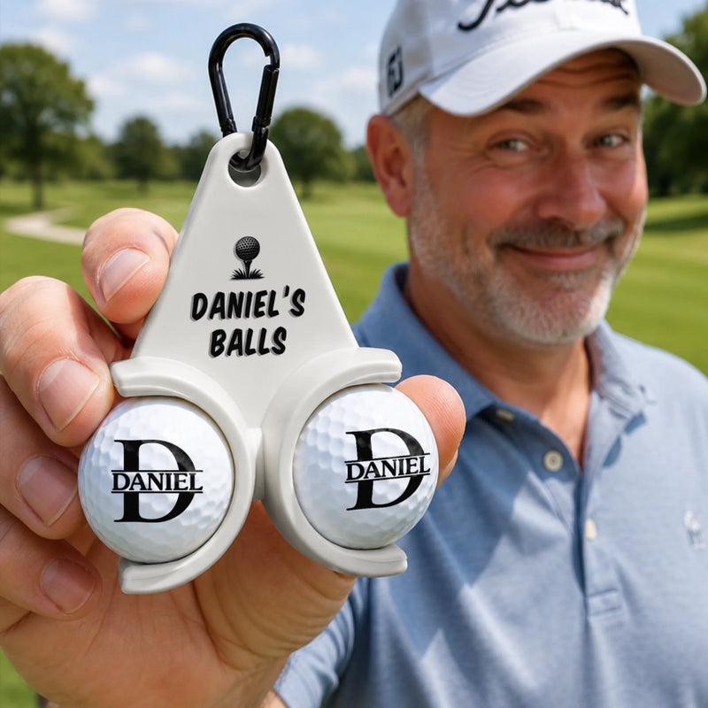 Custom Golf Ball Tee Holder - Personalized Birthday Gifts For Golf Lovers, Sports Fans, Sports Lovers - Golf More Worry Less