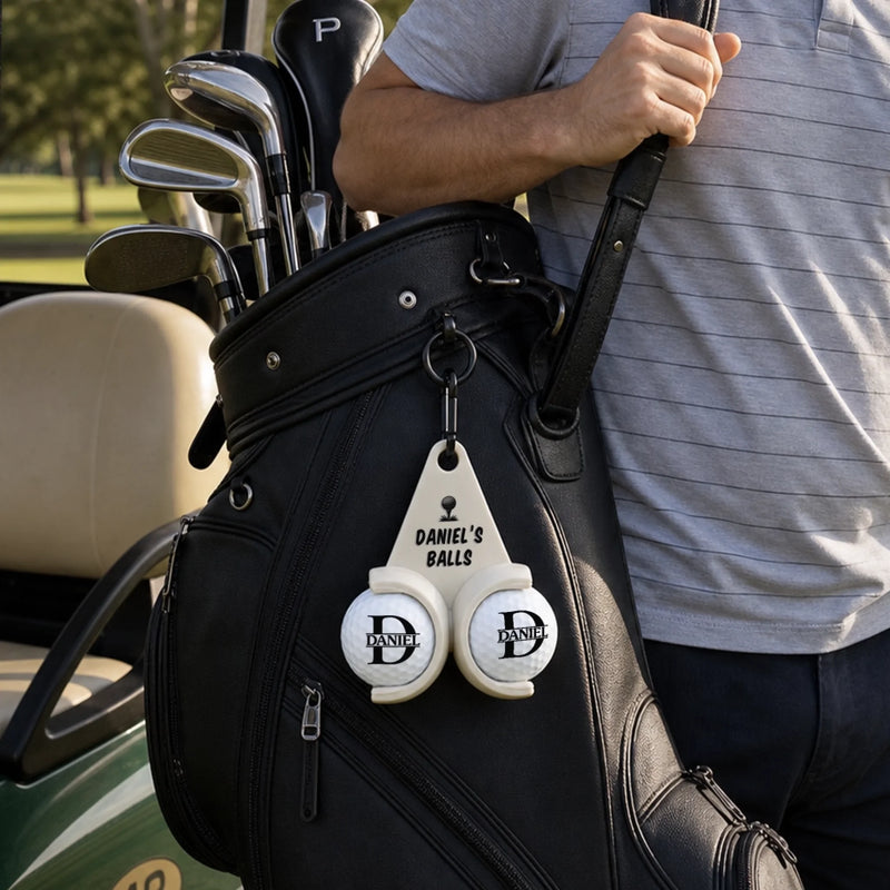 Custom Golf Ball Tee Holder - Personalized Birthday Gifts For Golf Lovers, Sports Fans, Sports Lovers - Golf More Worry Less