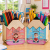 Custom Kids Wooden Pencil Pen Holder - Personalized Back To School Gifts For Kids - Learning Starts Today