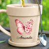 Custom Plant Pot Ceramic Mug - Personalized Birthday Garden Gifts For Gardeners, Women, Besties, Sisters, BFF - Slay The Day