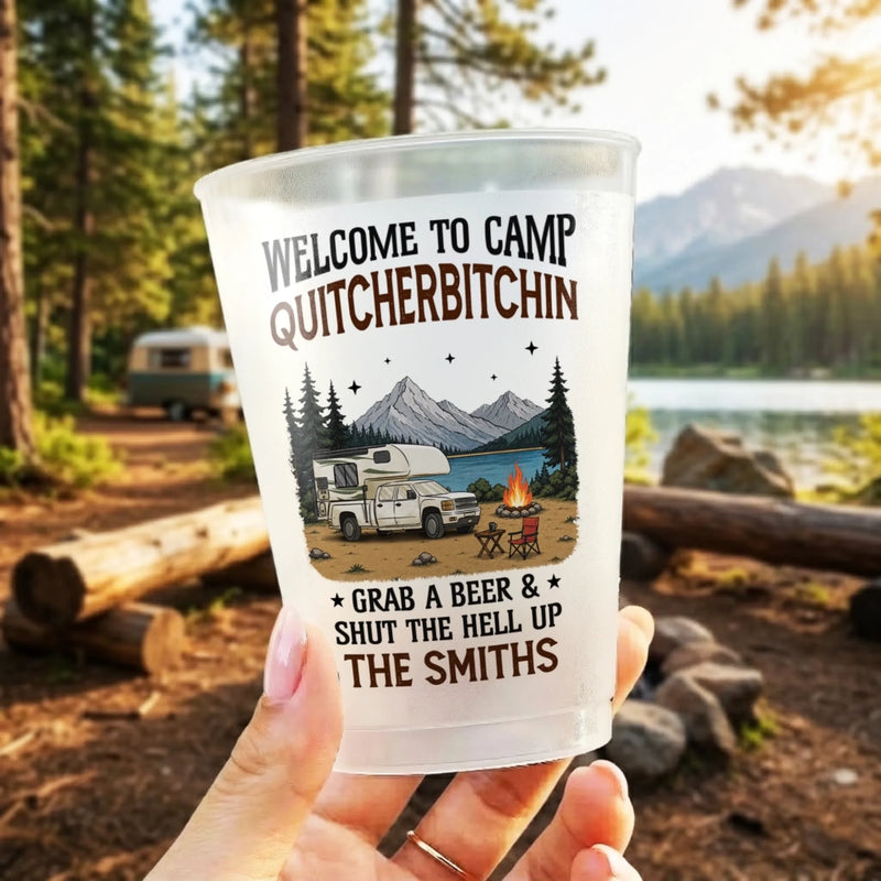 Custom Party Cups - Personalized Birthday Camping Gifts For Campers - Happy Camper Always