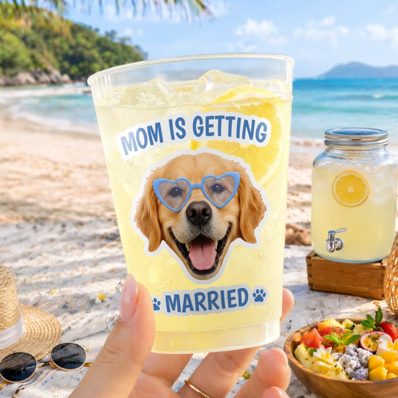 Custom Photo Party Cups - Personalized Summer Vacation And Travel Gifts For Dog Cat Lovers, Dog Dad And Mom, Cat Owners - Best Furry Wingman Ever