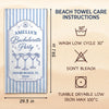 Custom Beach Towel - Personalized Summer Vacation And Travel Gifts For Best Friends, Family - Beach Hair, Bachelorette Flair