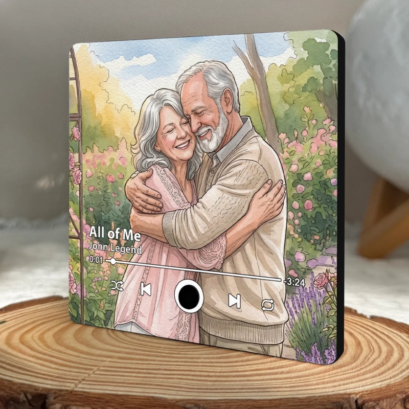 Custom Photo Music Fridge Magnet That Can Play Songs - Personalized Anniversary Wedding Gifts For Husband And Wife, Him And Her - Eternal Sunshine Together