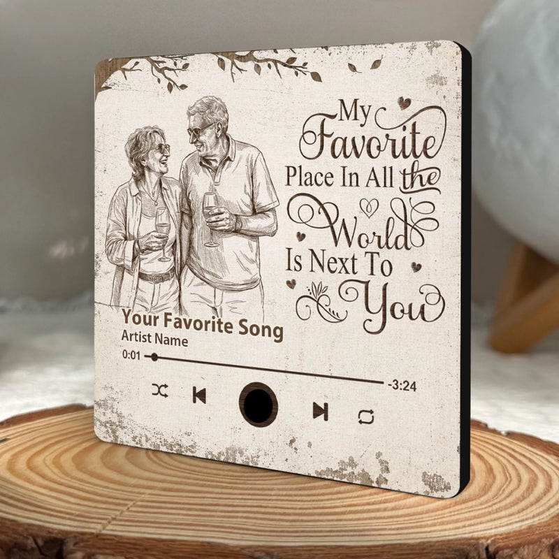 Custom Photo Music Fridge Magnet That Can Play Songs - Personalized Anniversary Wedding Gifts For Husband And Wife, Him And Her - Blessed With Endless Love