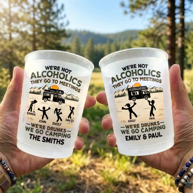 Custom Party Cups - Personalized Summer Vacation And Travel Camping Gifts For Campers, Mom, Dad, Brother, Sister, Kids - Wild And Free