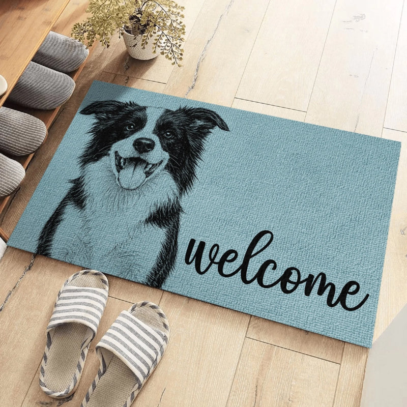 Custom Photo Home Decor Decorative Mat - Personalized Birthday Gifts For Dog Cat Lovers, Dog Dad And Mom, Cat Owners - Paws Make Life Better