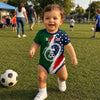 Custom World Football Baby Jersey Bodysuit
 - Personalized Baby Shower, Gender Reveal Gifts For New Moms, New Dads, Football Lovers - Future Football Legend In Training