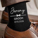 Custom Embroidered Socks - Personalized Groomsmen Proposal Wedding Gifts For Groomsmen - The Groomsmen Crew