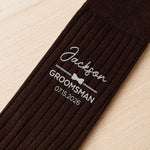 Custom Embroidered Socks - Personalized Groomsmen Proposal Wedding Gifts For Groomsmen - The Groomsmen Crew